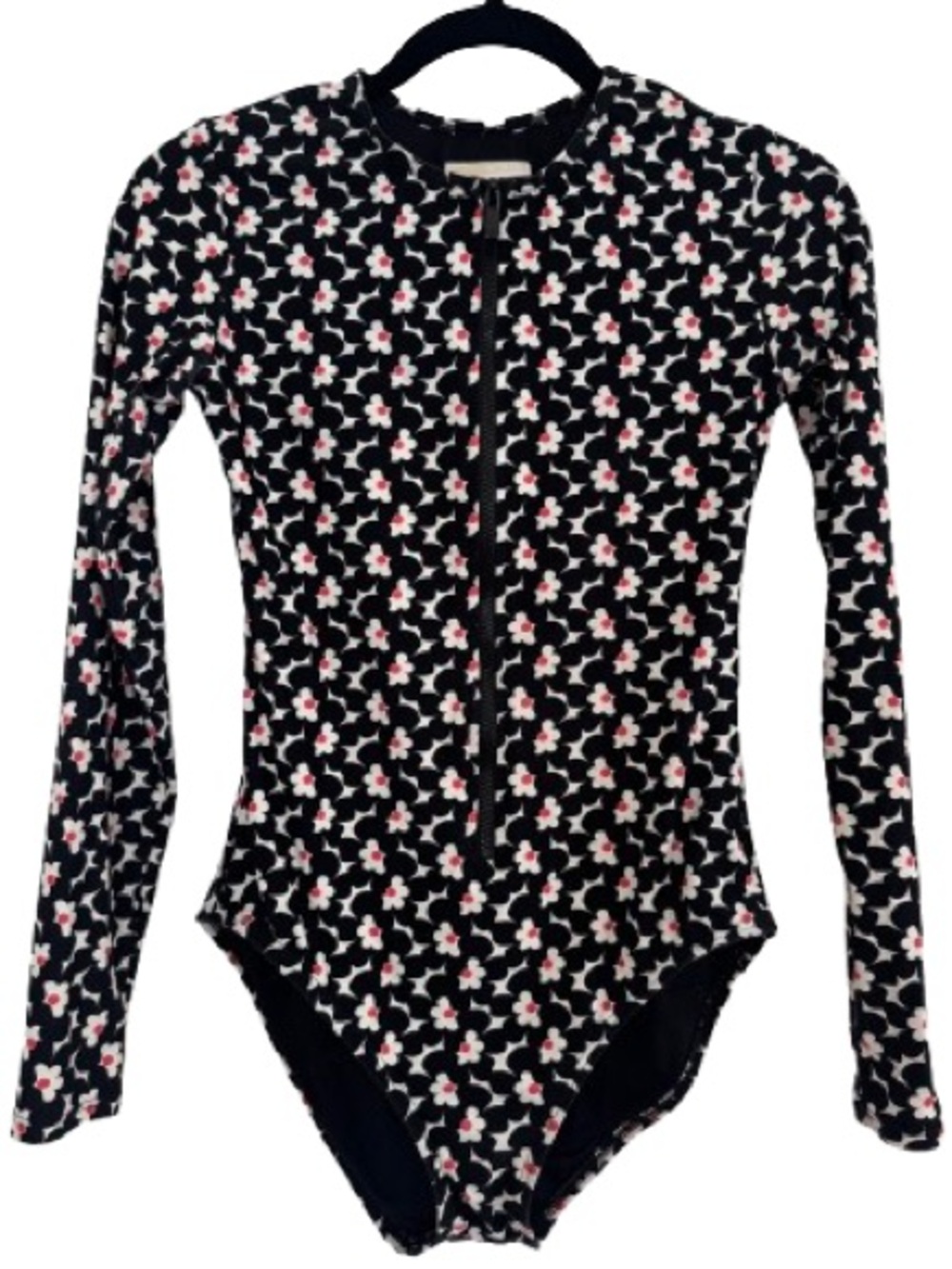 Michael Michael Kors Black Red Long Sleeve Surf One Piece Rash Guard Swimsuit